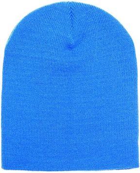 Yupoong Adult Unisex 100% turbo spun acrylic knit 8 1/2" length Beanie